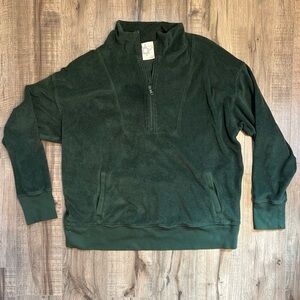 Aerie Offline Terry Cloth Quarter Zip